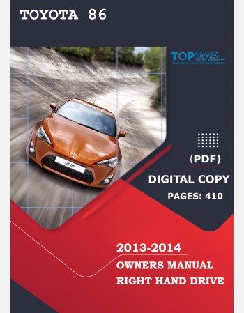 toyota 86 2013-2014 owners manual